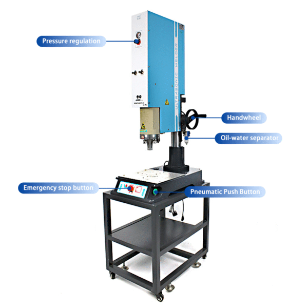 New PP bottle ultrasonic welding machine with smart touchscreen welding control