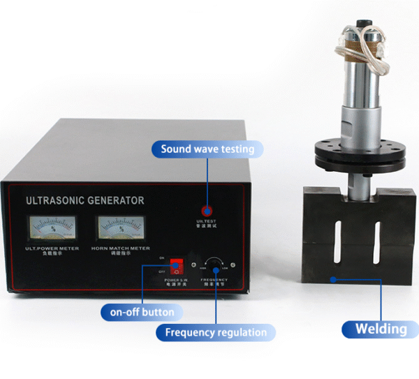 High Quality Portable Ultrasonic Welding Machine Ultrasound Analog Generator with Transducer Horn - 图片 2