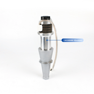 15kHz 3000W Equipment Parts Ultrasonic Welding Transducer with Booster for Nonwoven Polypropylene Polyethylene Polyformaldehyde